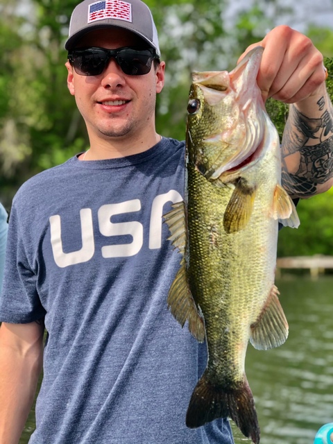 Bass fishing on Lake Seminole